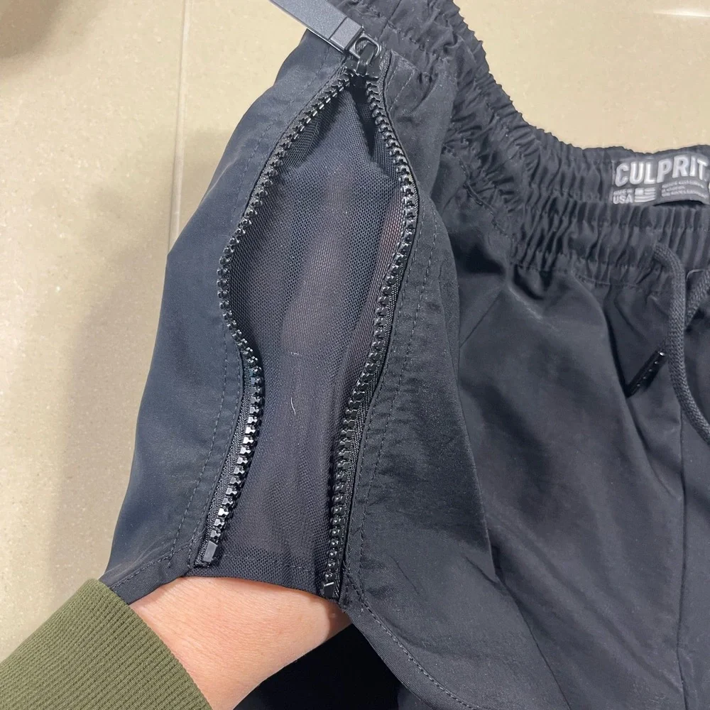 Black Quick-Dry Swim or Surf Shorts with Elastic Waistband - Picture 4 of 5